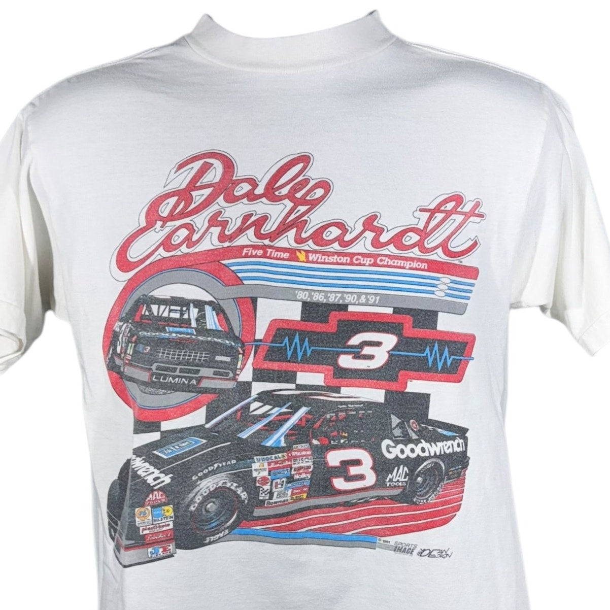 VTG 90s NASCAR Dale Earnhardt #3 Winston Cup outlet Champion Roll Sleeve T Shirt Large