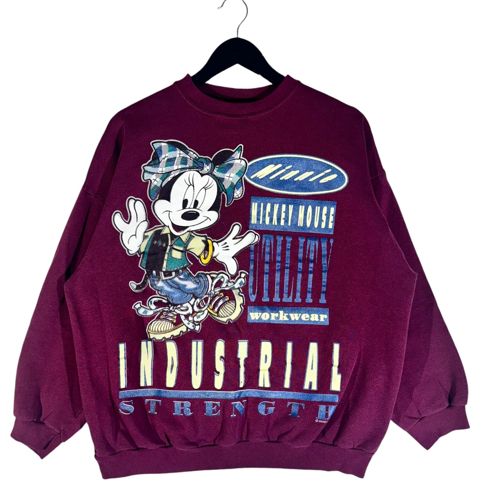 Vintage Minnie Mouse Industrial Strength Disney Crewneck 90s