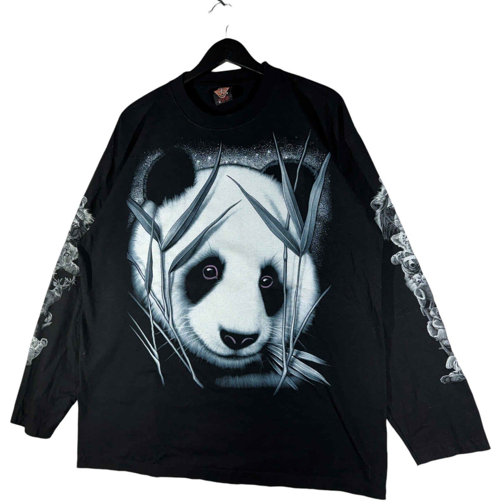 Vintage Big Face Panda Nature Long Sleeve