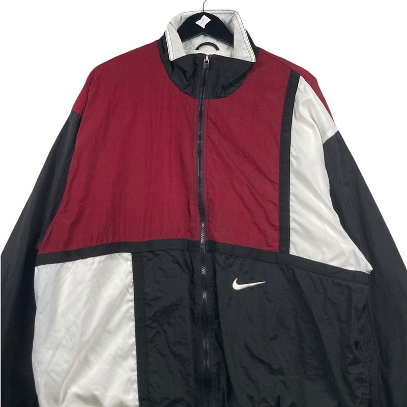 Vintage Nike Swoosh Logo Colorblock Full Zip Windbreaker