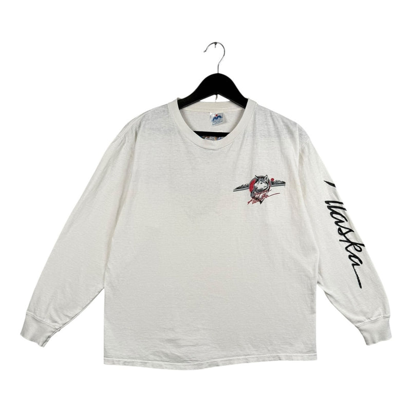 Vintage Alaska Husky Dog Graphic Long Sleeve