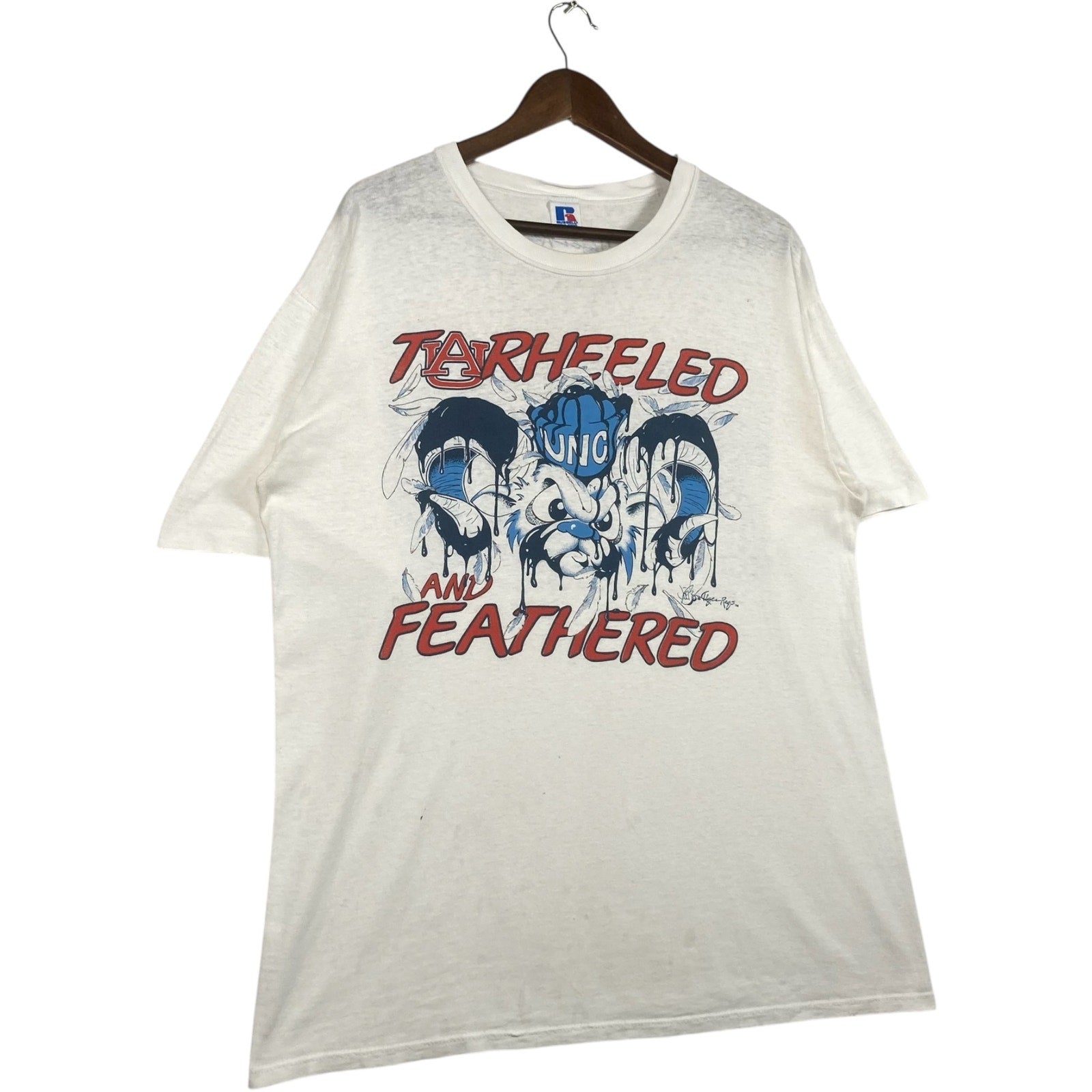 Vintage North Carolina Tar Heels "Tarheeled And Feathered" 1988 Tee