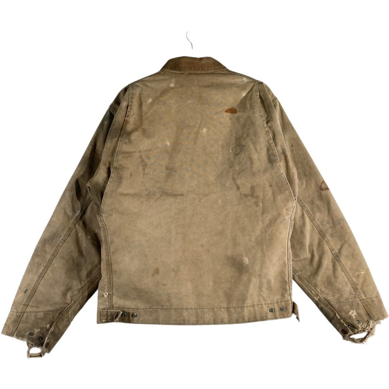 Vintage Carhartt J. Brown Distressed Full Zip Canvas Jacket