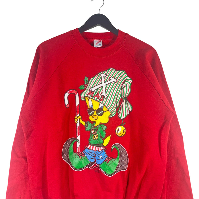 Vintage Looney Tunes Tweety Bird Christmas Crewneck 90s