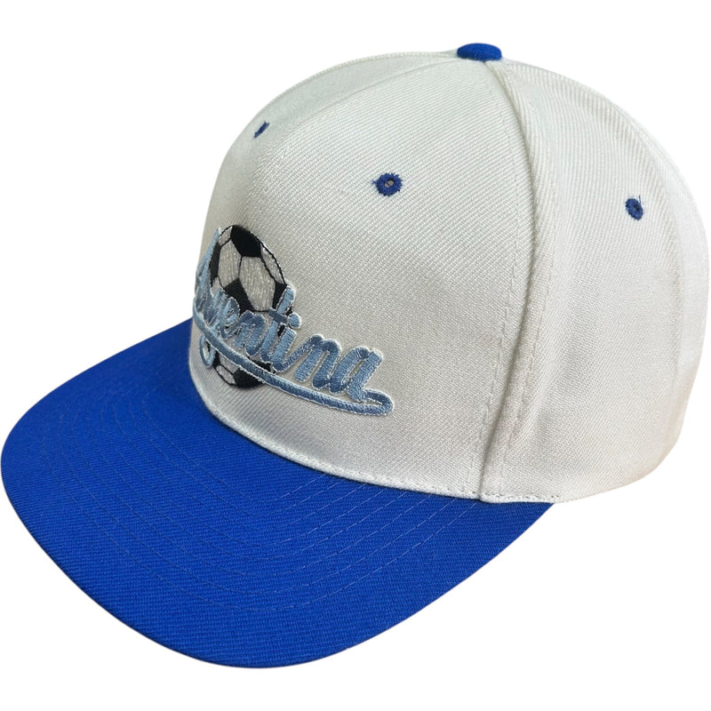 Vintage Argentina Soccer Embroidered Snapback Hat