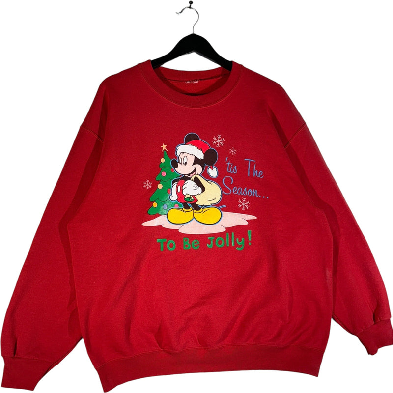 Vintage "Tis The Season To Be Jolly!" Mickey Mouse Crewneck