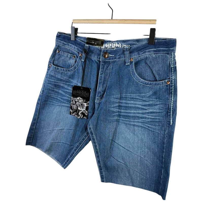 Vintage Urban Label Denim Whiskering Shorts 36
