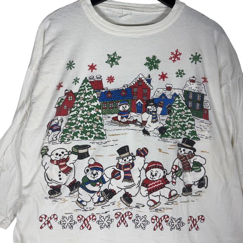 Vintage Christmas Snowmen 3/4 Sleeve Shirt