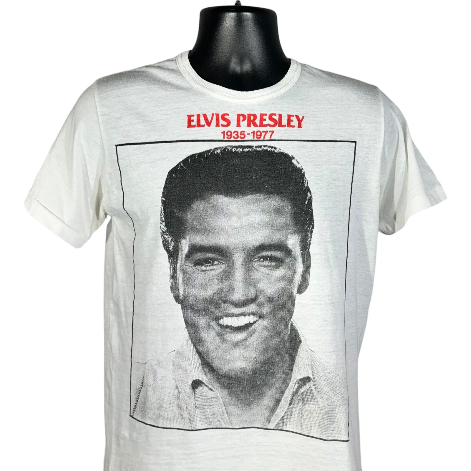 Vintage Elvis Presley Big Face In Memorandum Tee