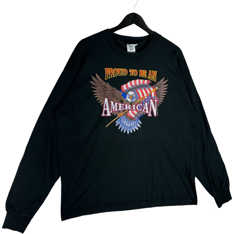 Vintage "Proud To Be An American" Bald Eagle Long Sleeve 90s