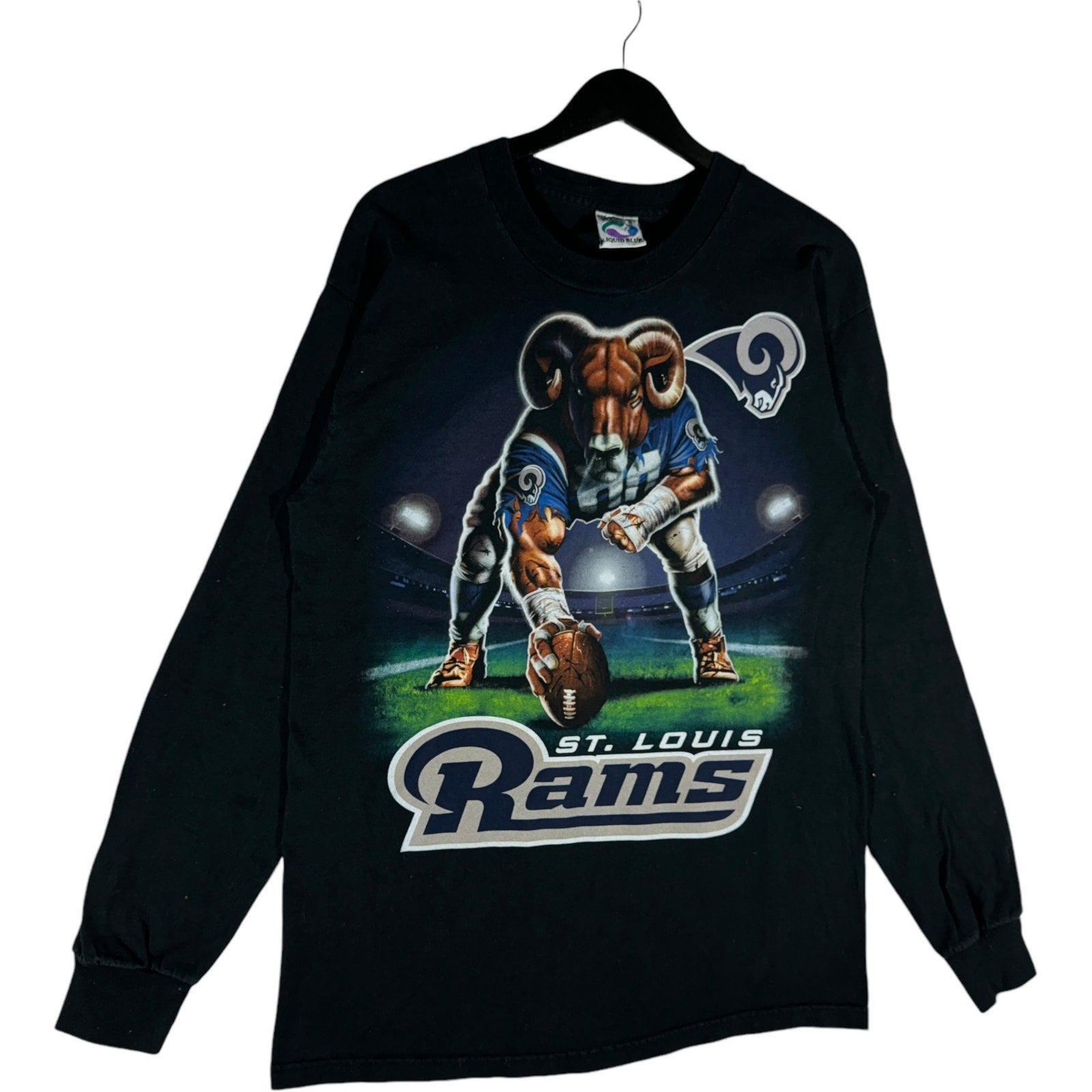 Vintage Liquid Blue St. Louis Rams NFL Long Sleeve 90s