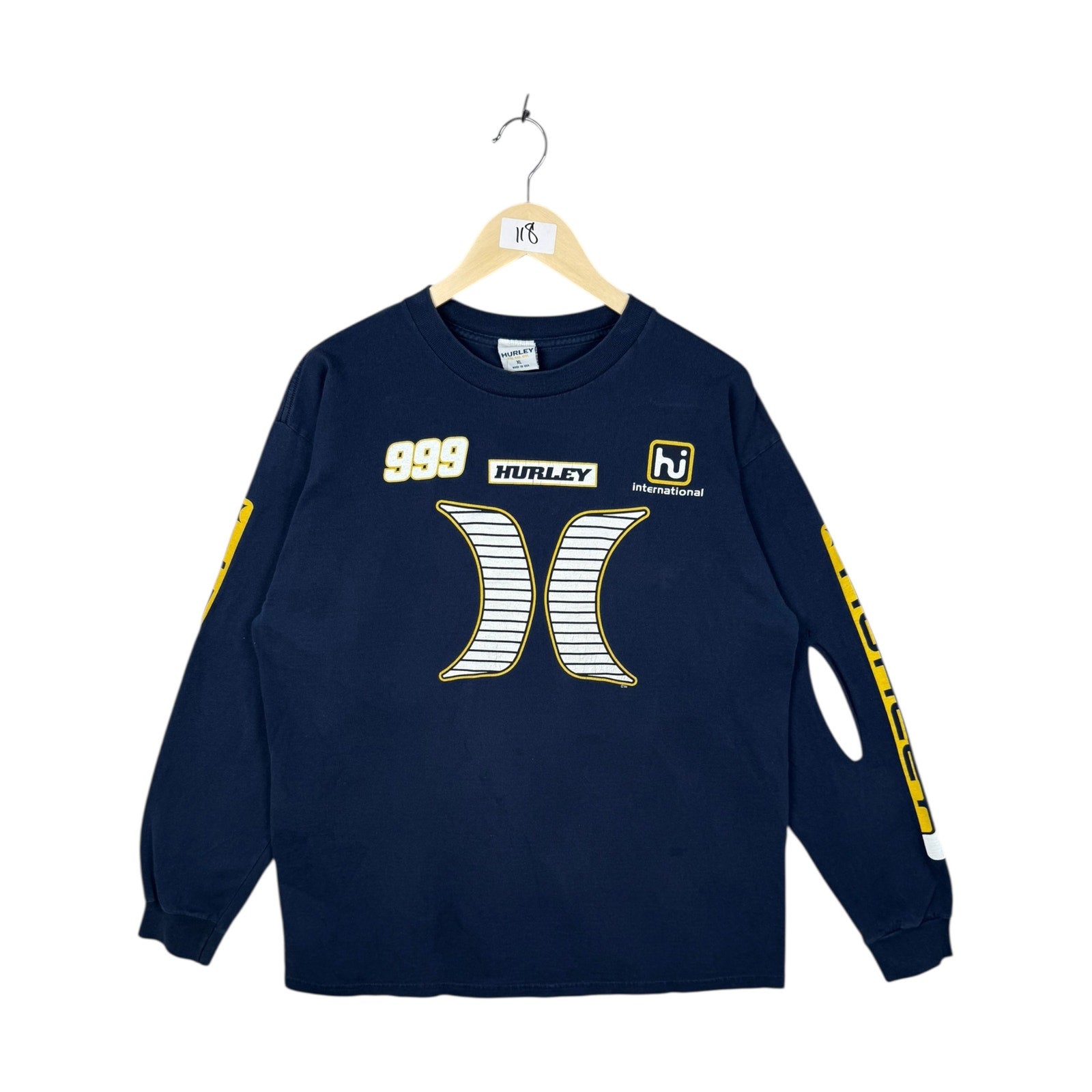 Vintage Hurley 999 Racing Long Sleeve T-Shirt