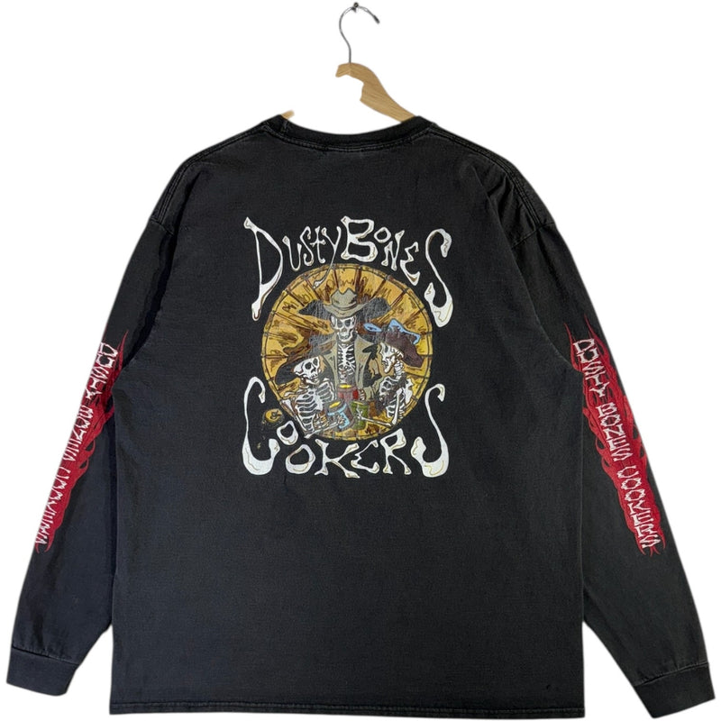 Vintage Dusty Bones Cookers Skeleton Long Sleeve