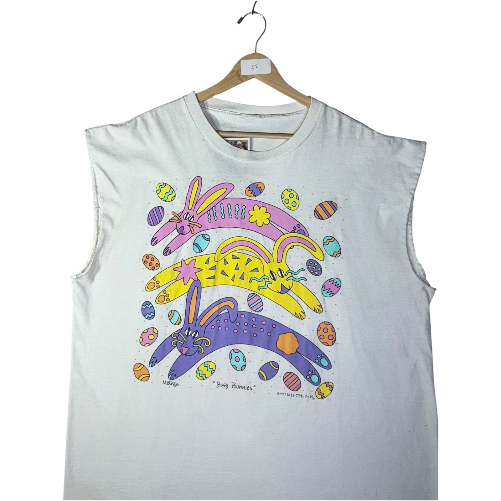 Vintage Busy Bunnies Muscle Sleeves Tank Top