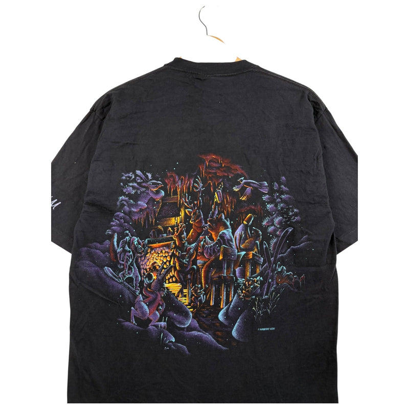 Vintage Winter Cabin Graphic T-Shirt
