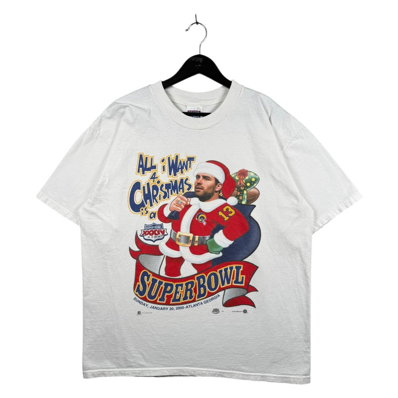 Vintage Super Bowl XXXIV Christmas Santa T-Shirt