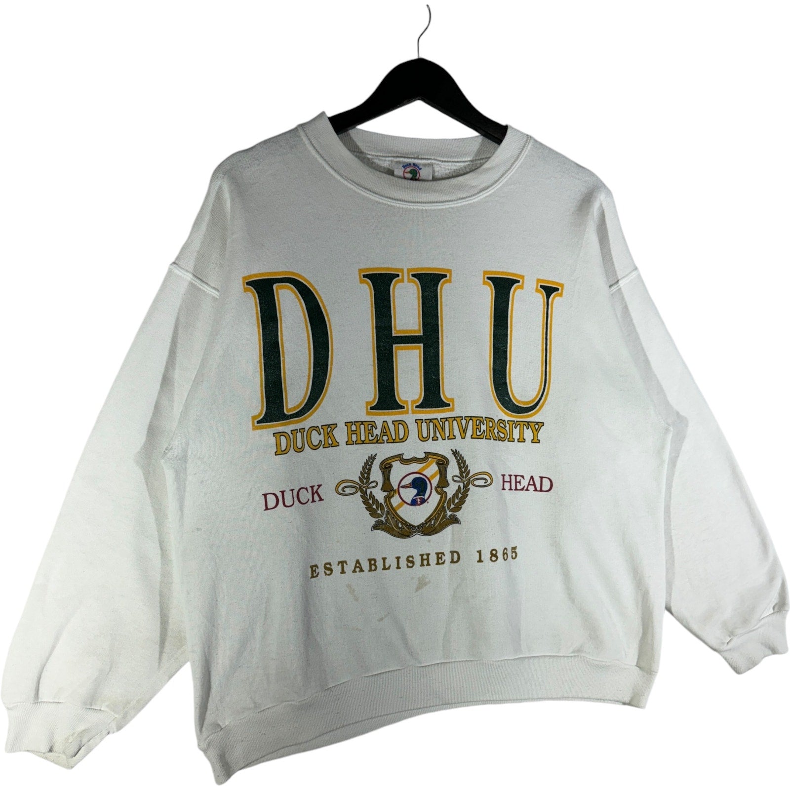 Vintage Duck Head University Spellout Crewneck 90s