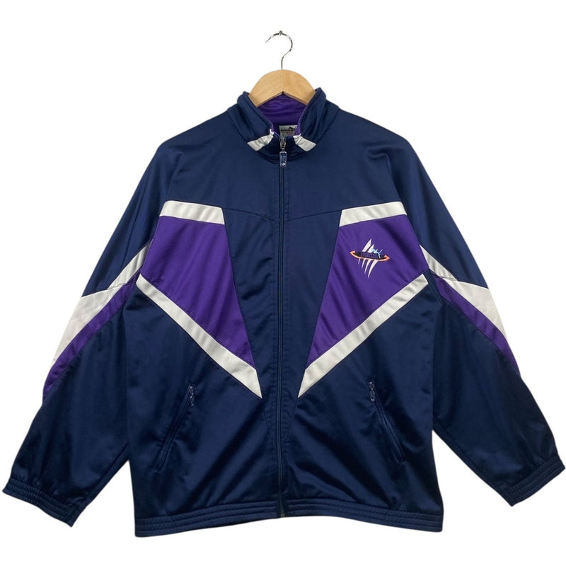 Vintage Puma World Graphic Colorblock Full Zip Track Jacket
