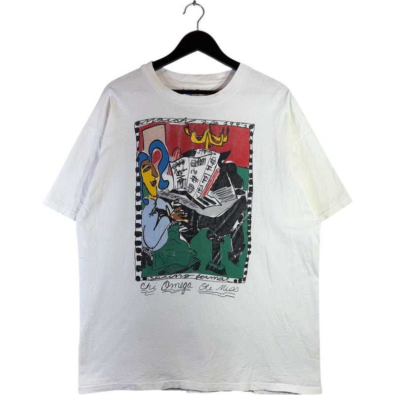 Vintage Abstract Piano Player Colorful Graphic T-Shirt