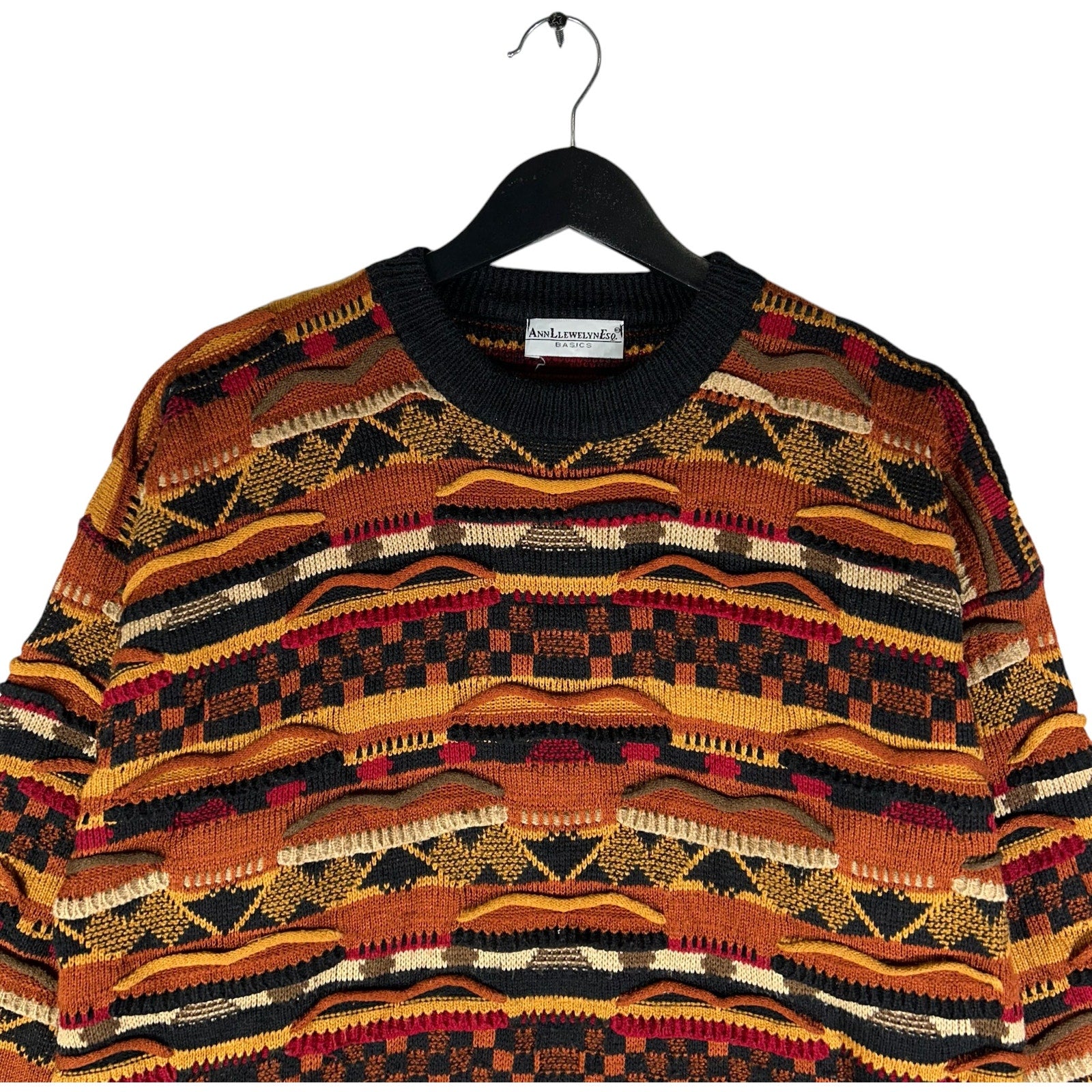 Vintage 3D Knit Textured Sweater