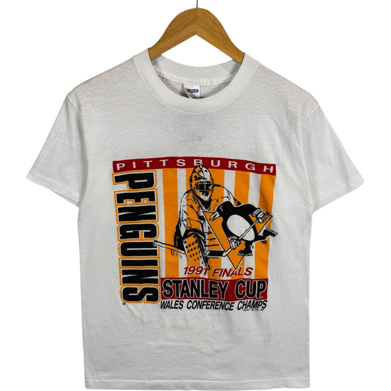 Vintage Pittsburgh Penguins Stanley Cup Champions Tee 1991
