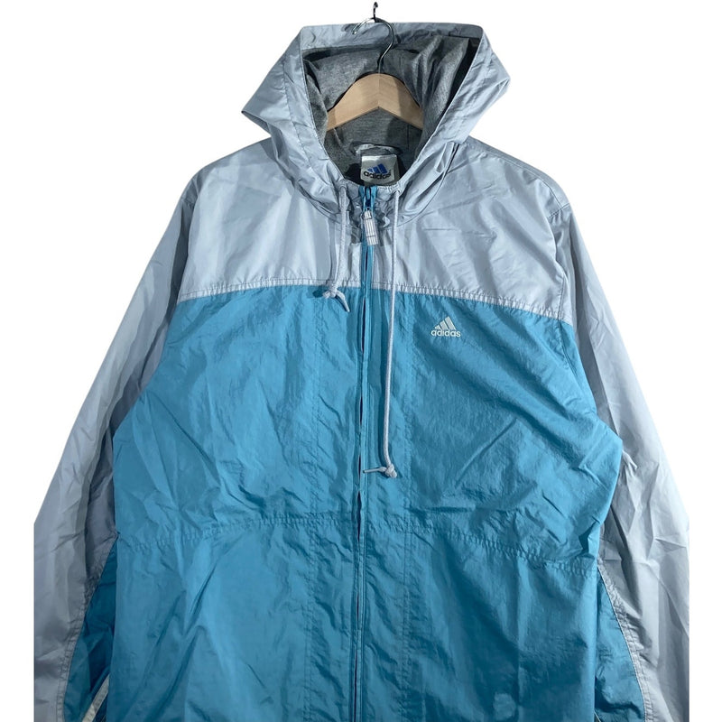 Vintage Adidas Colorblock Hooded Full Zip Windbreaker