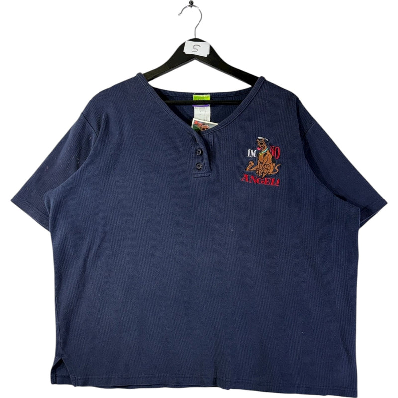 Vintage Scooby-Doo I’m No Angel Embroidered Henley T-Shirt
