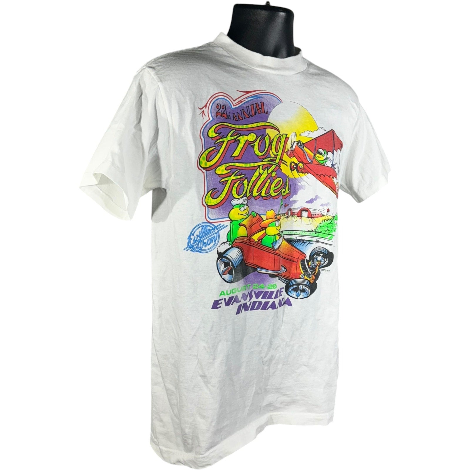 Vintage 22nd Annual Frog Follies Drag Racing Tee 90s