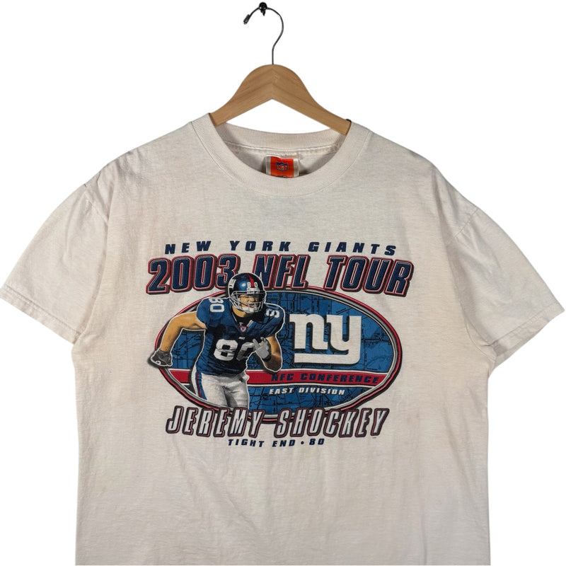 Vintage New York Giants NFL Tour Jeremy Shockey Tee