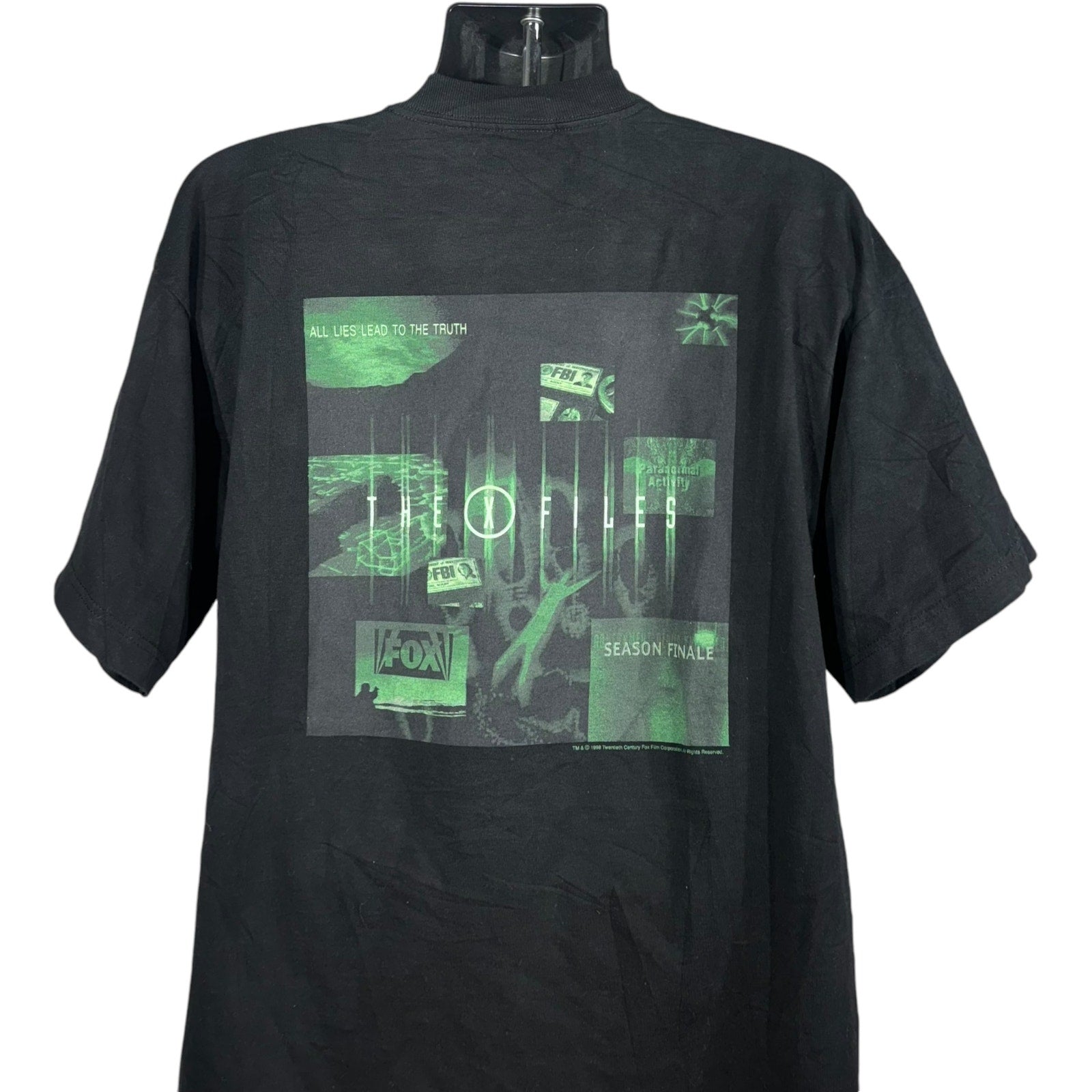 Vintage X-Files Season Finale TV Show Promo Tee 1998