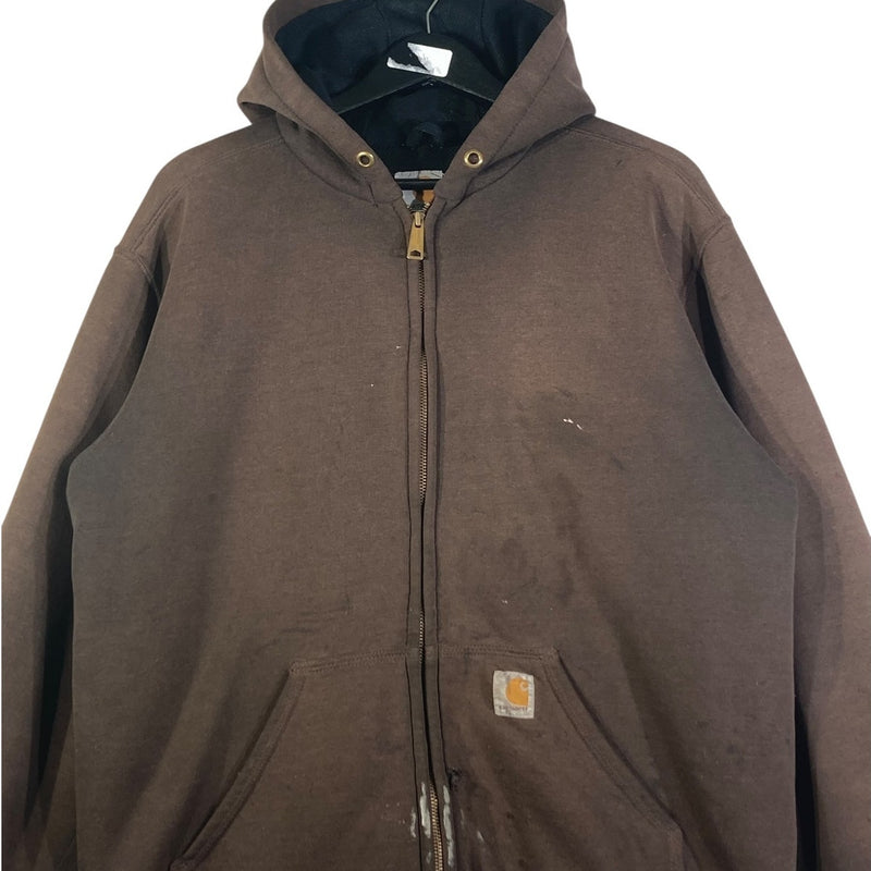 Vintage Carhartt Workwear Distressed Zip Up Hoodie