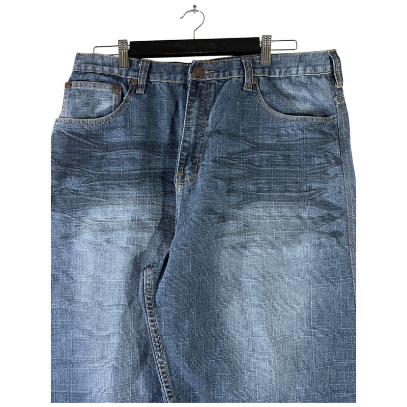 Vintage Brooklyn Express Wide Leg Denim Shorts 38