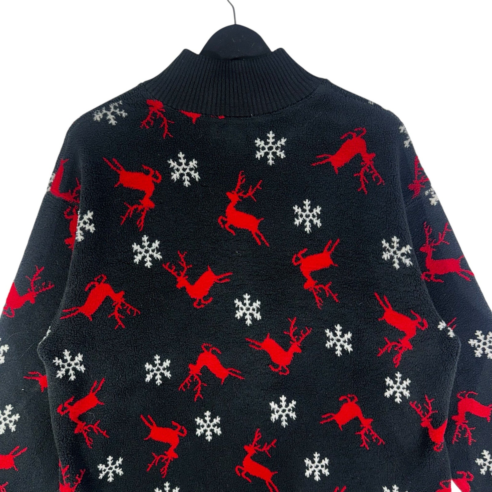 Vintage Talbots Reindeer Christmas 1/4 Zip Sweatshirt