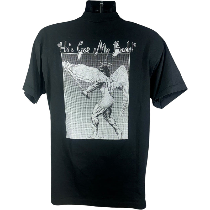 Vintage Shekinah Ministries "He's Got My Back" Religious Tee