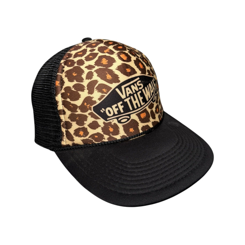 Vintage Vans "Off The Wall" Cheetah Print Snapback Hat