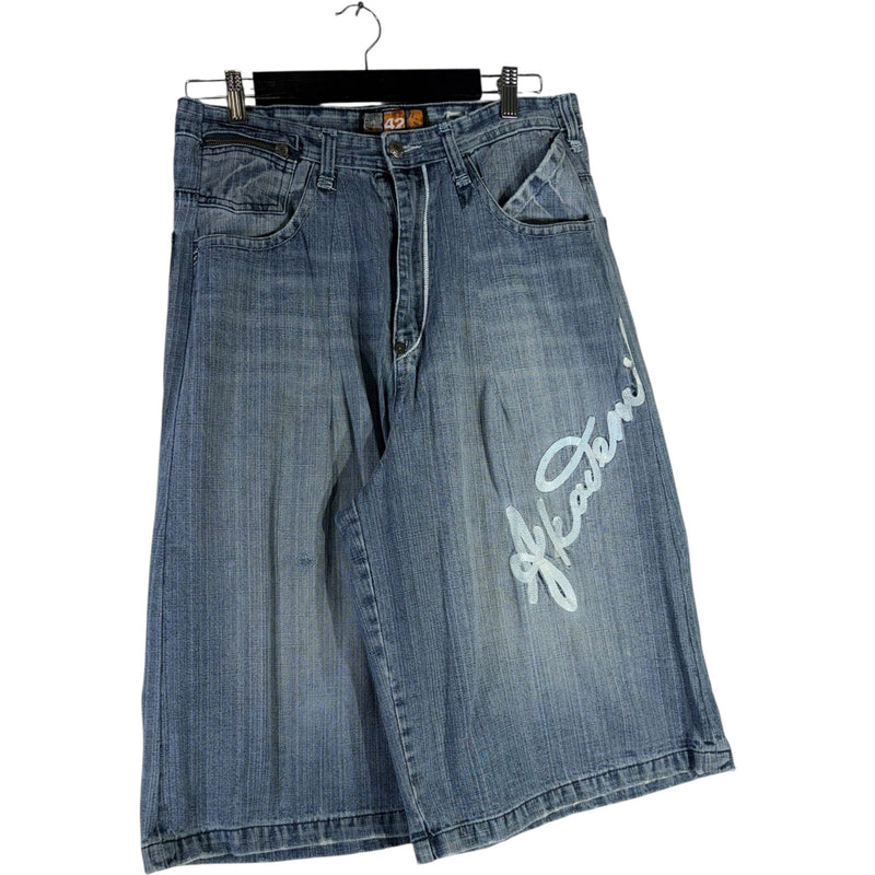 Vintage Akademiks Embroidered Bermuda Denim Shorts 34x14