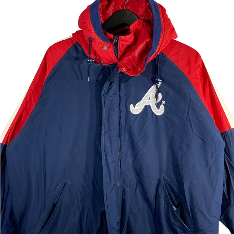Vintage Starter Atlanta Braves MLB Hooded Bomber Jacket