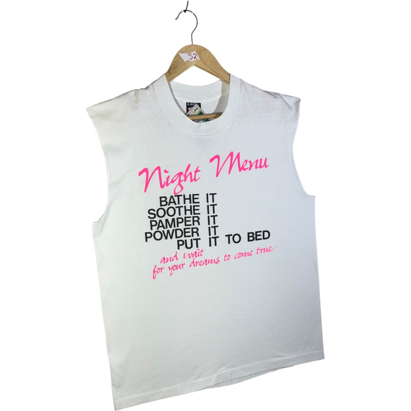 Vintage Night Menu Muscle Sleeve Tank Top