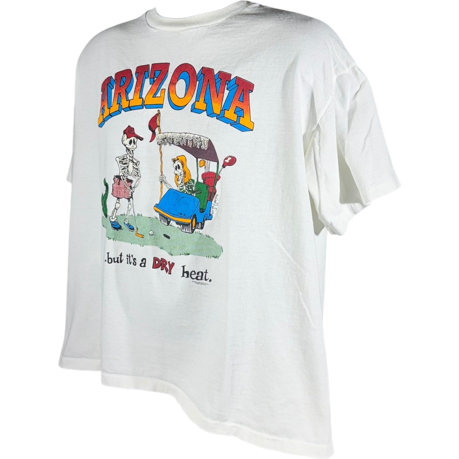 Vintage Arizona "But it's a DRY Heat" Humor Tee 1989