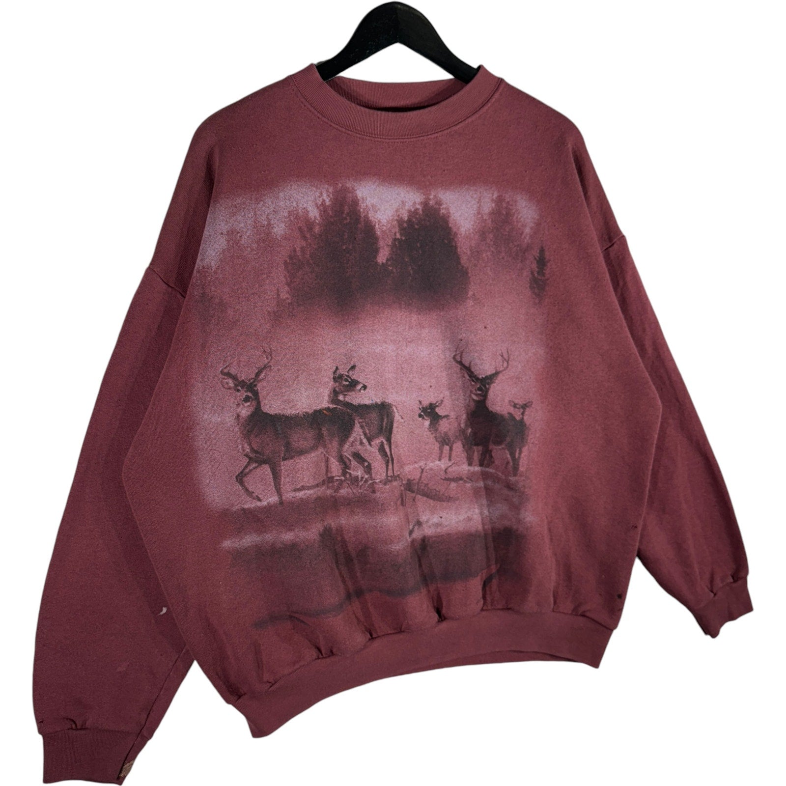 Vintage Sunfaded Deer Graphic Crewneck