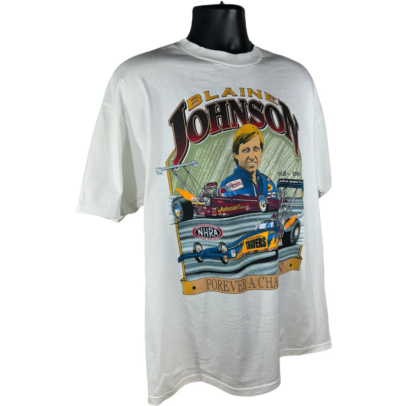 Vintage Blaine Johnson NHRA Drag Racing Tee