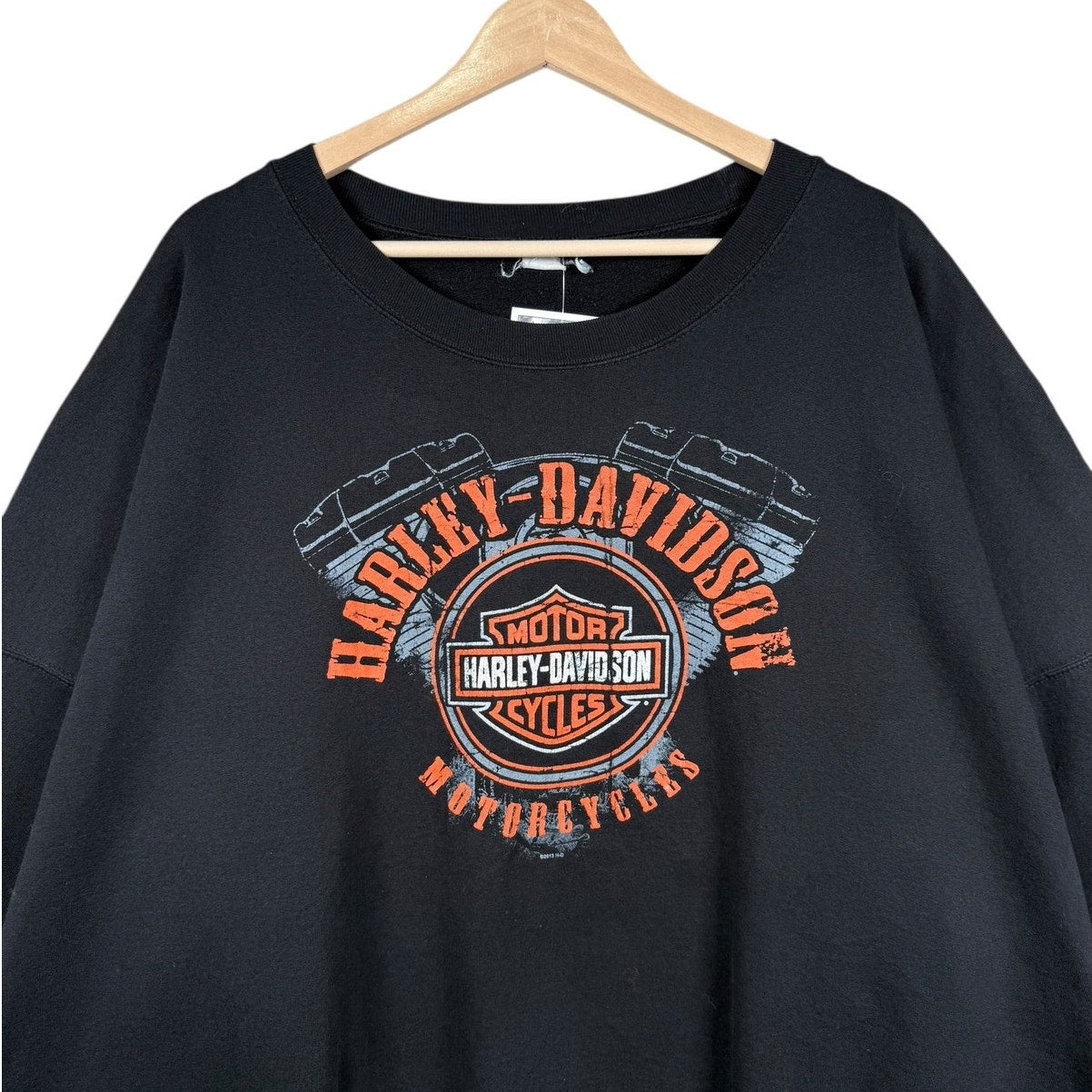Vintage Harley Davidson V-Twin Engine Graphic Crewneck