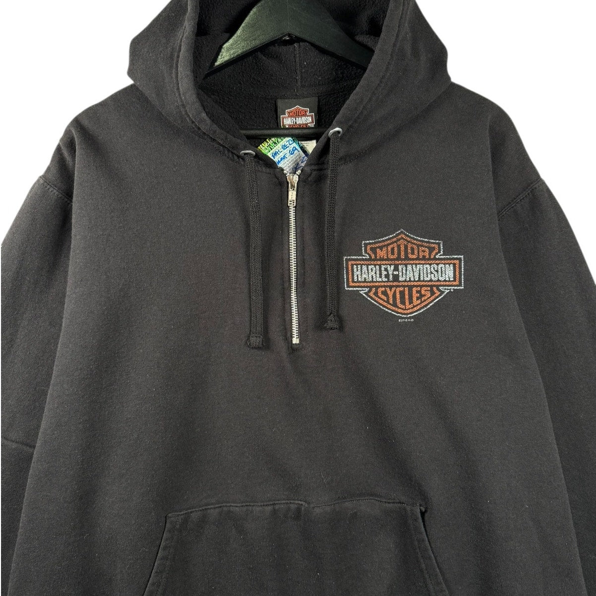 Vintage Harley Davidson Quarter Zip Pullover Hoodie