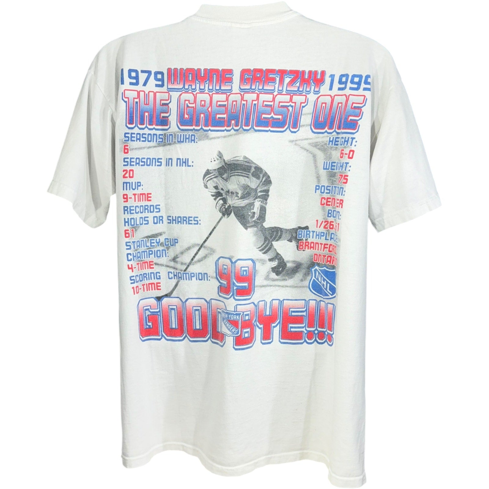 Vintage New York Rangers "Goodbye Wayne Gretzky" Tee