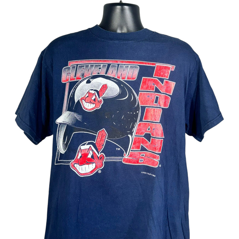 Vintage Cleveland Indians Helmet Tee 1995