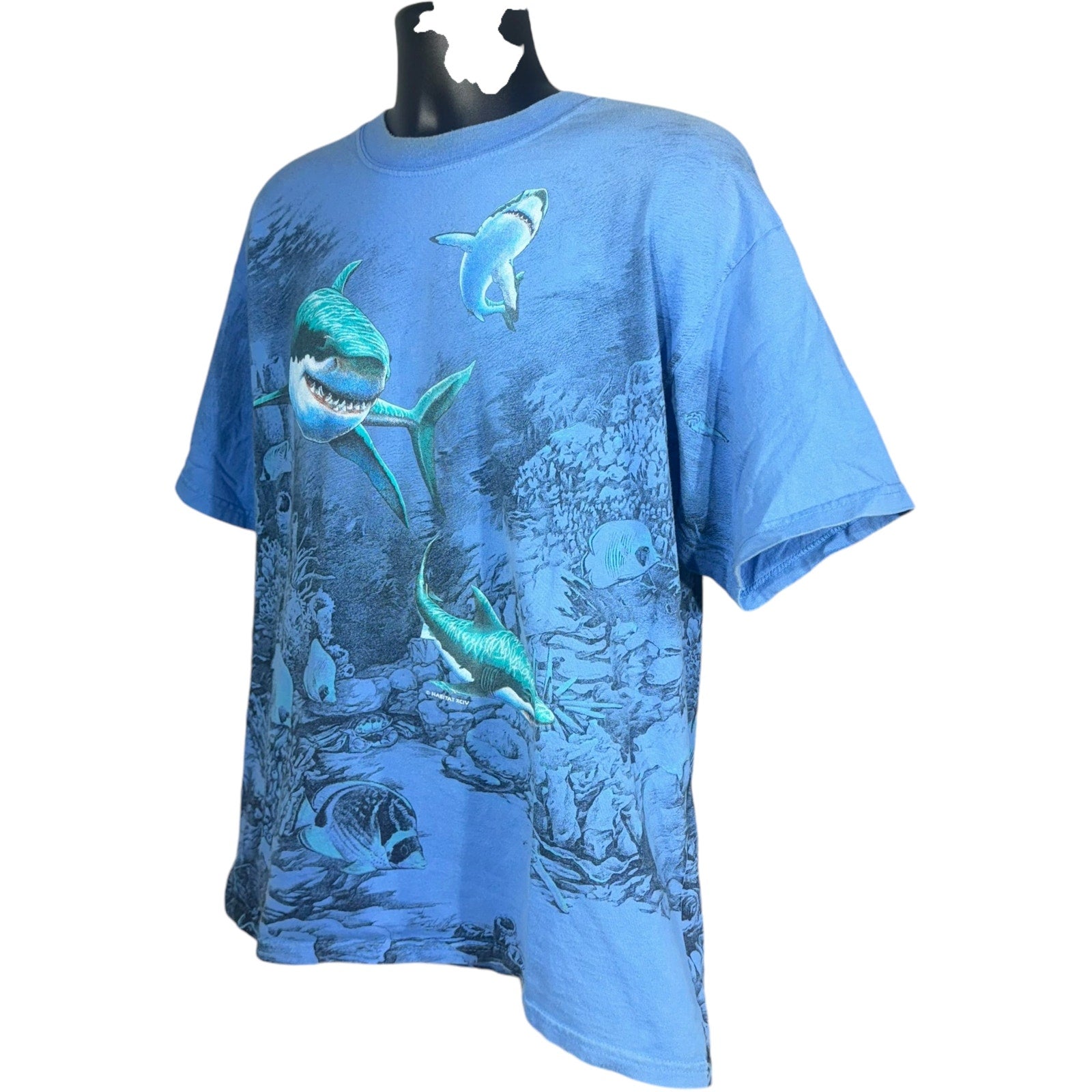 Vintage Habitat Sharks Nature AOP Tee