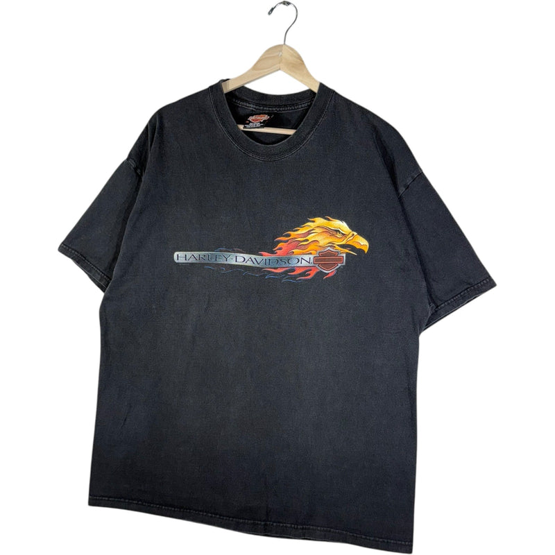 Vintage Harley Davidson Flaming Bald Eagle Tee