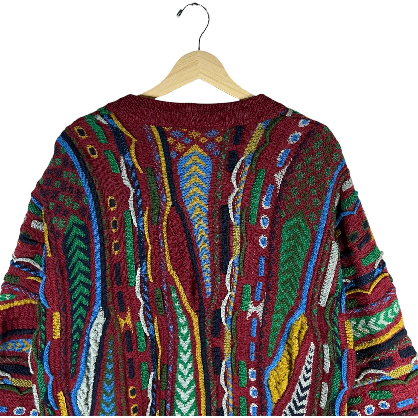 Vintage Coogi 3D Knit Cardigan Sweater