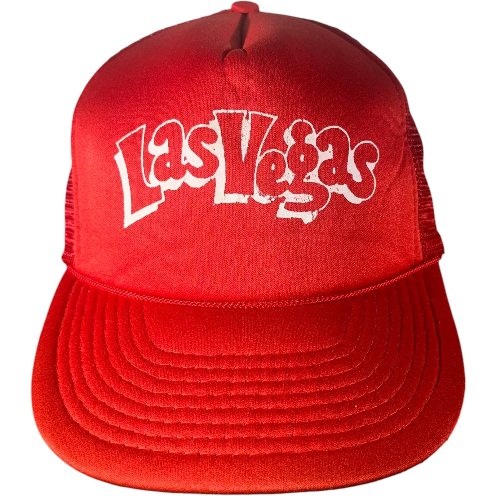 Vintage Las Vegas Spellout Trucker Snapback Hat