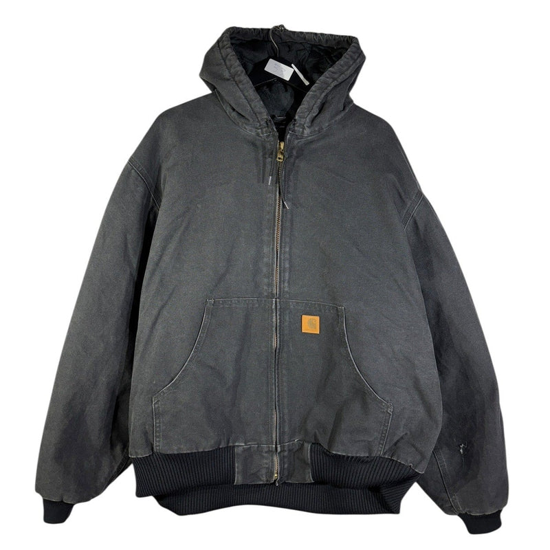 Vintage Carhartt Canvas Hooded Full Zip Workwear Jacket